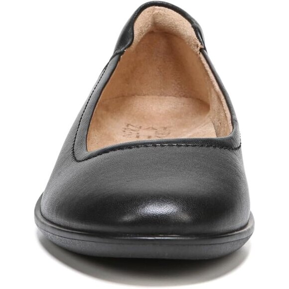 Naturalizer Women's Black Closed Rounded Toe Slip on Flexy Ballet Flat Shoes - Picture 2 of 9